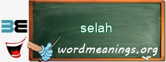 WordMeaning blackboard for selah
